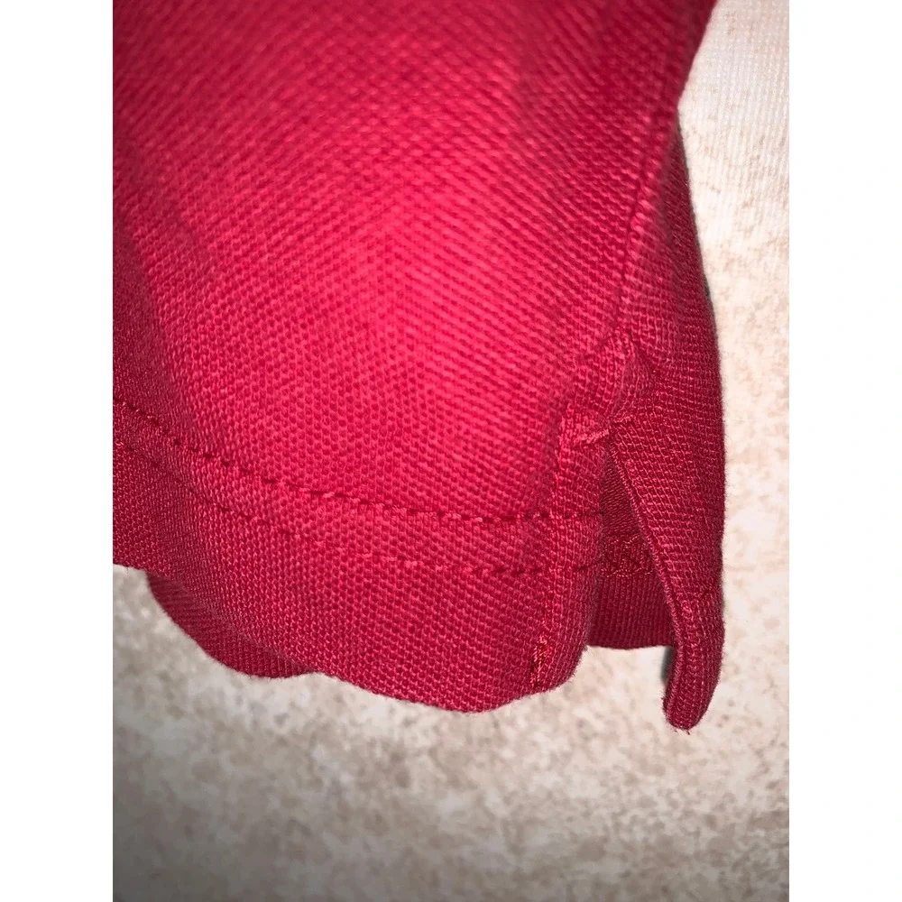 US Polo Assn Boys‎ Red Long Sleeve Polo Shirt Size L 10-12 Cotton Pique Logo